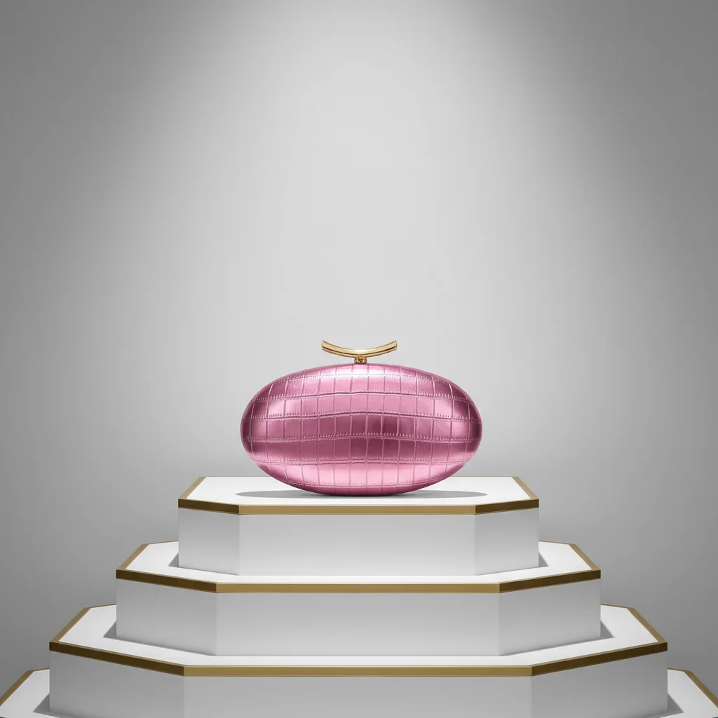 

2026 New Cross-Border PU Trapeze-Shaped Chain-Decorated Magnetic Closure Handbag Quality Personalized Bag Fashion Evening Bag