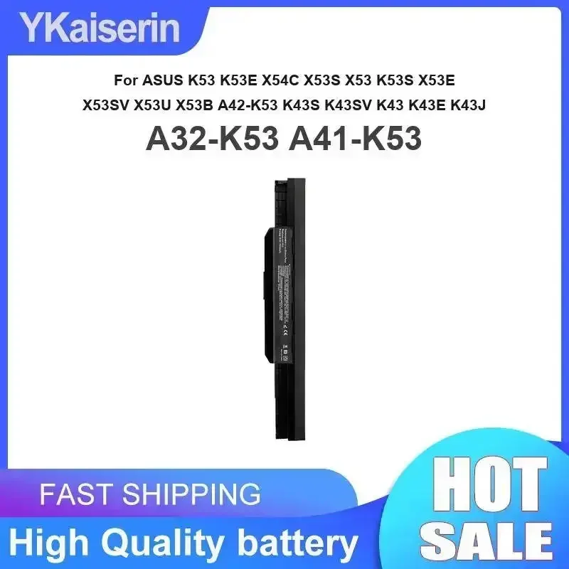

Battery A32-K53 A41-K53 5200mAh For Asus K53 K53E X54C X53S X53 K53S X53E X53SV X53U X53B A42-K53 K43S K43SV K43 K43E K43J