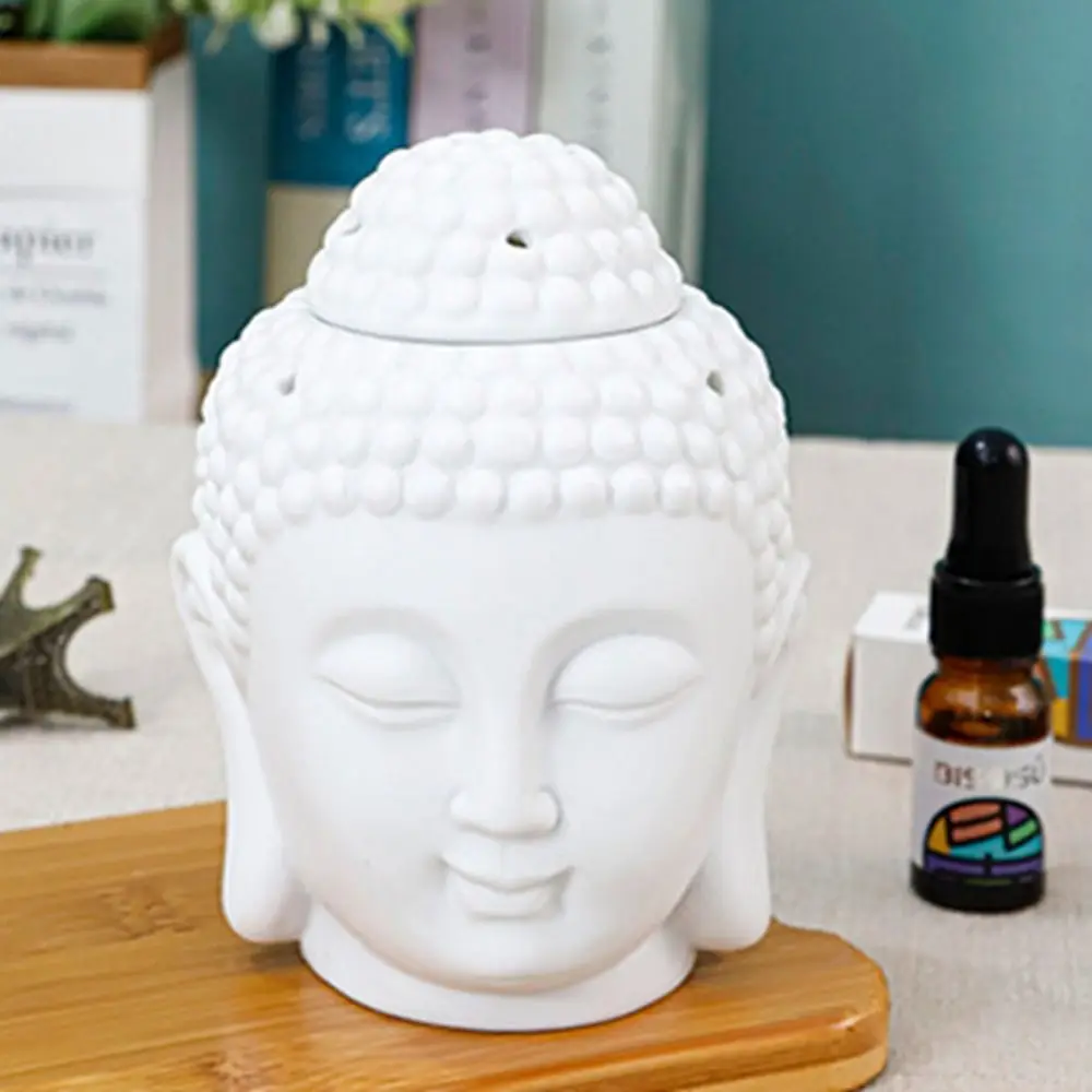 Four à tête de bouddha en céramique, tête de bouddha de Style chinois, ustensiles de cire de thé, transmission de la lumière, résistance aux hautes températures