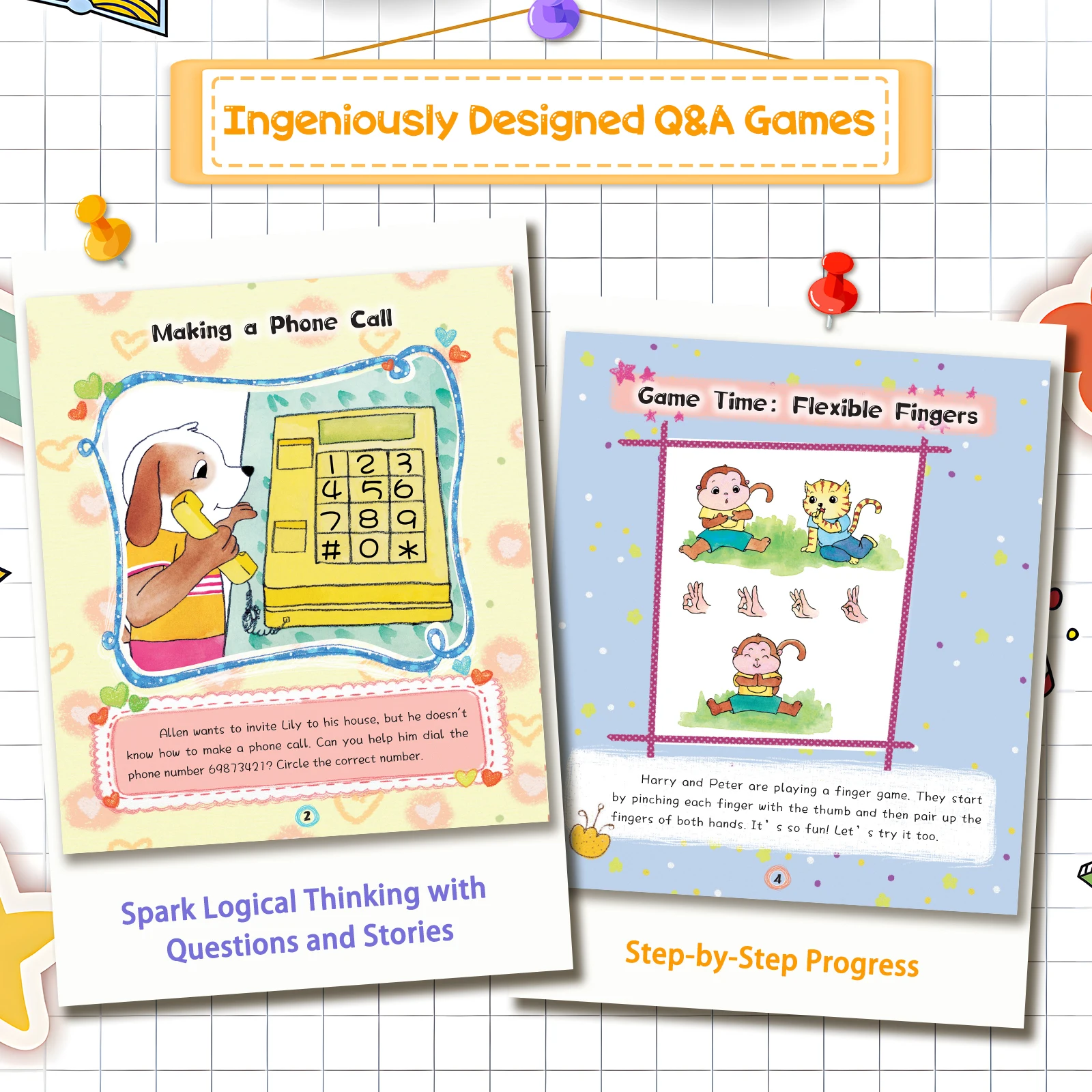 Fun Kids Math Enlightenment Book, Bright Cute Cartoon Pictures, Preschool Early Education Number Learning Activity Book view 5