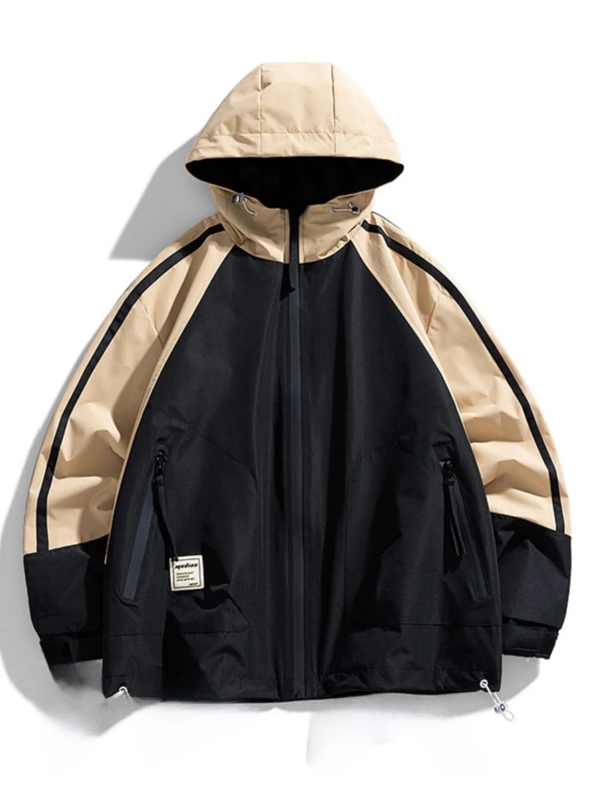

Men's Hooded Hong Kong Sle Jaet Autumn Spring Workwear Outerwear Windproof Outdoor Clothing Casual Faion Youth