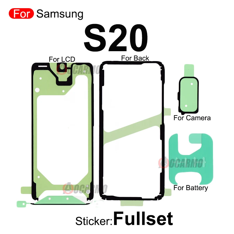 FullsetAdhesive For Samsung Galaxy S20 Plus S20+ S20 Ultra S20FE Front LCD Screen And Back Battery Sticker Glue Replacement Part