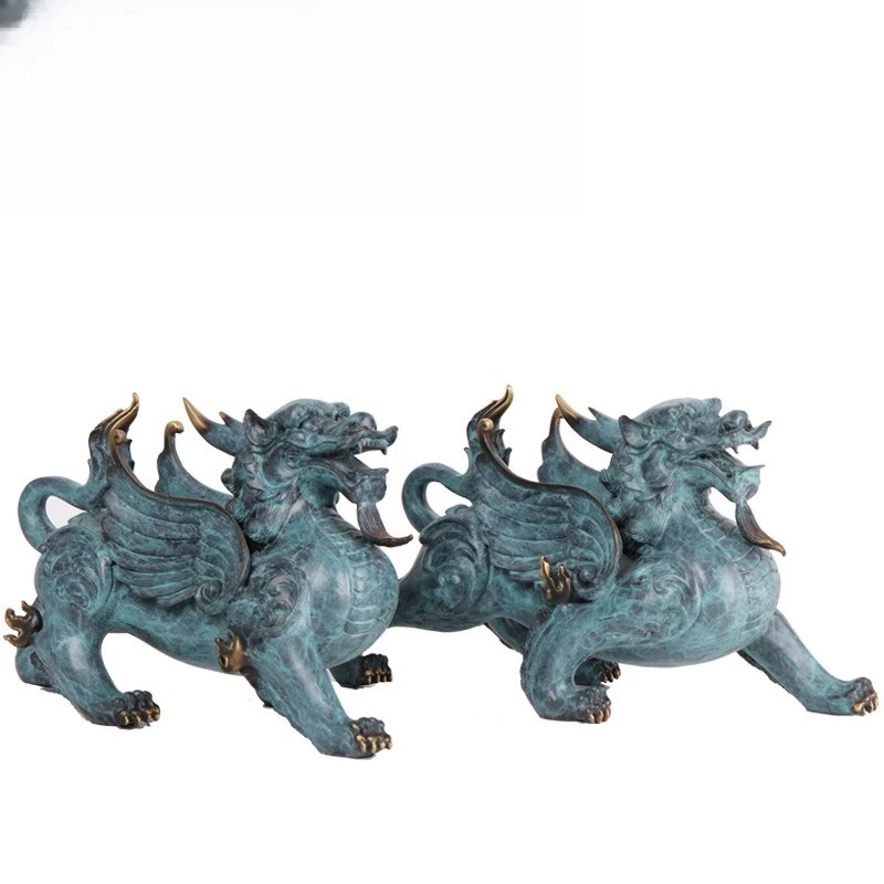 Copper Burnt Pixiu, Ornament Office Ornament, Copper Pixiu
