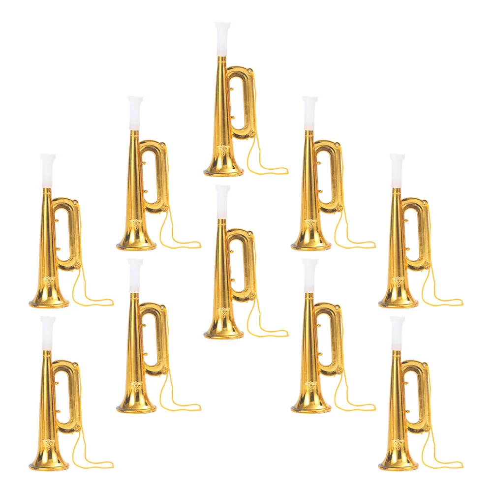 10 Pcs Concert Trumpet for Children Musical Instrument Fan Trumpets Toys Stage Performance Tool Cheering Prop