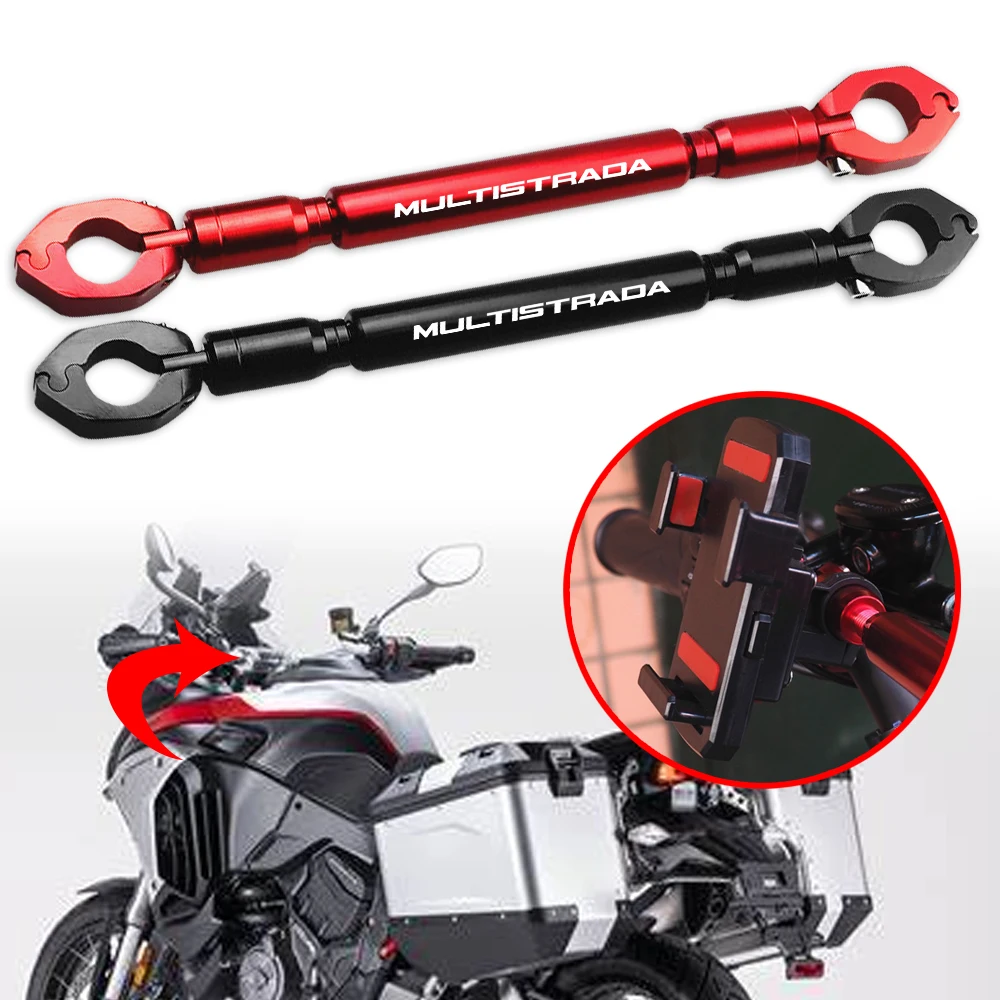 Motorcycle CNC Handlebar Crossbar Levers Phone Holder Fit For DUCATI Multistrada 950 MTS 950S 1200 1200S 1100 1260 S Accessories