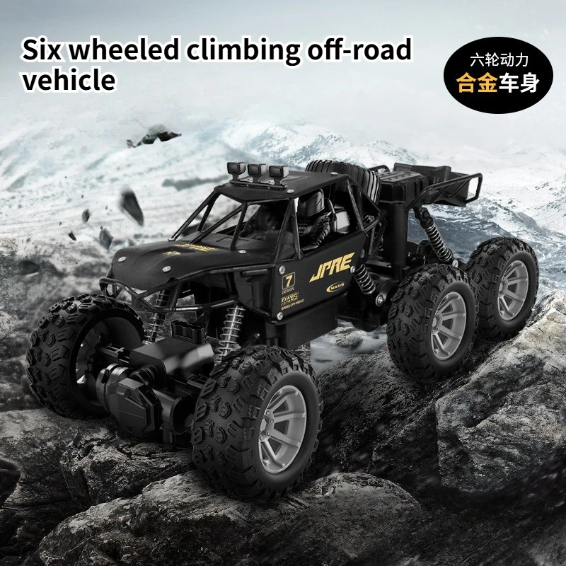 

Six Wheel Off-road RC Vehicle with LED Remote Control Cars High Speed Drift Monster Truck 1:18 Alloy Off-road Vehicle Model