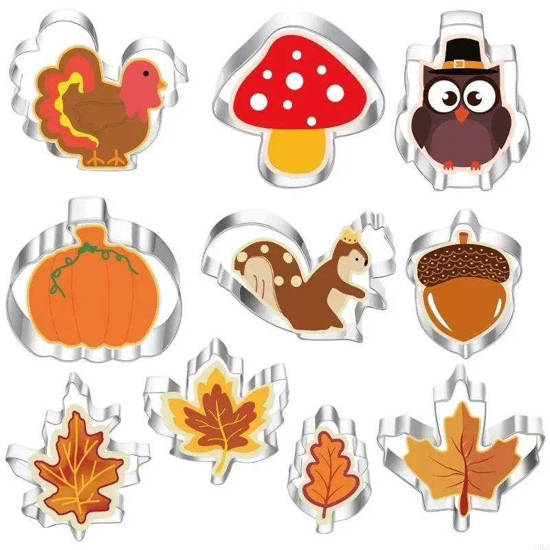 Stainless Steel Baking Molds Cookie Cutters Turkey Pumpkins Maples