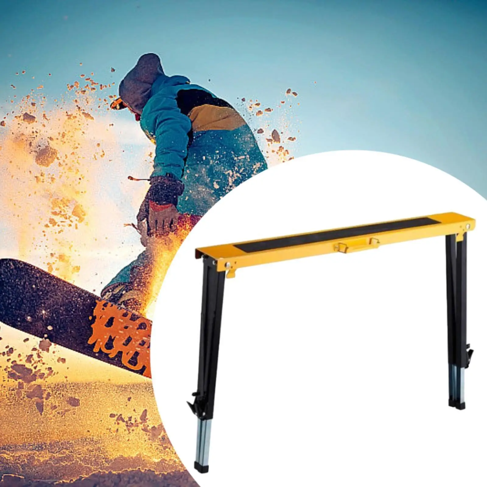 ขาตั้งขี้ผึ้งสโนว์บอร์ด โต๊ะขี้ผึ้งสกี ปรับความสูงได้ น้ําหนักเบา ทนทาน ขนาดกะทัดรัด