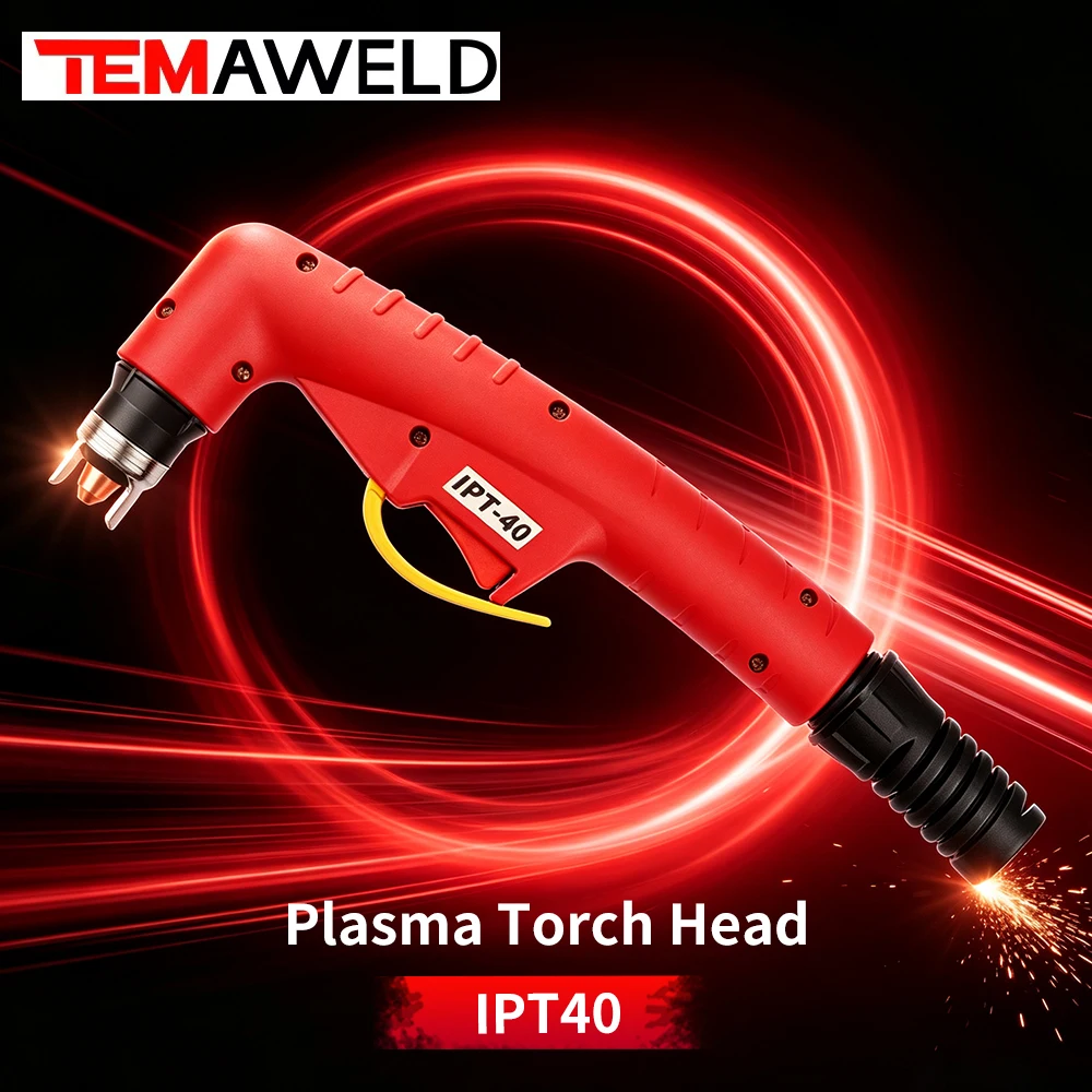TEMWELD PT40 PT-40 IPT40 IPT-40 Plasma Torch Head body Plasma cutting Gun Without High Frequency consumable 1set cutting torch