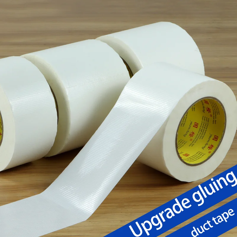 1Roll Super Adhesive Fabric Duct Tape, Carpet Waterproof Tape, High Viscosity,white Tape, DIY Home Decoration 10 Meter