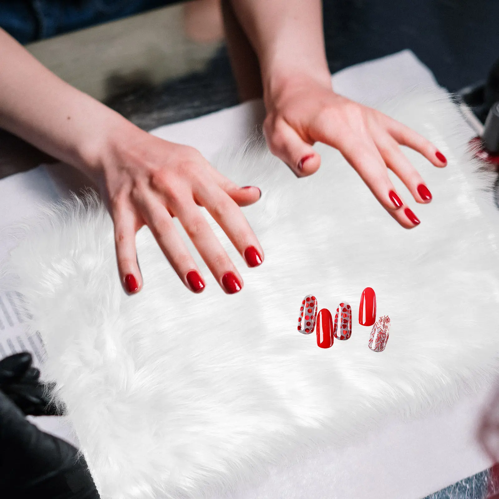 Nail Art Photography Background Cushion Acrylic Polyester Soft Dense Texture for Nail Pictures Jewelry Cosmetics Display Salon