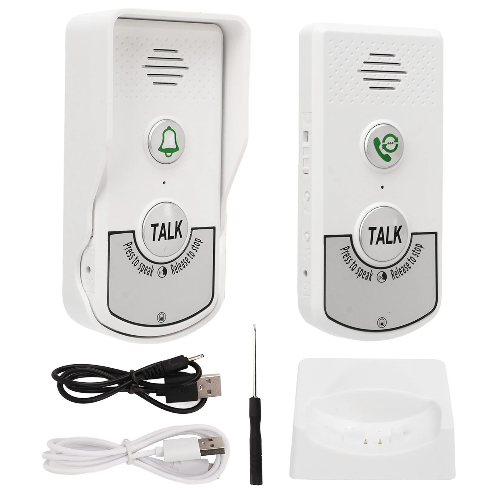 

Wireless Intercom Doorbells 1000m Distance Excellent Chip White Voice Intercom Home Doorbells for Homes Hotels Villas Factories