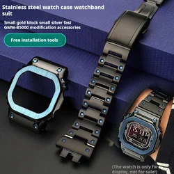 For Casio gshock small square gmw-b5000 GM-B2100 b2100 Watchband stainless steel strap b5000 solid metal Bezel case men bracelet