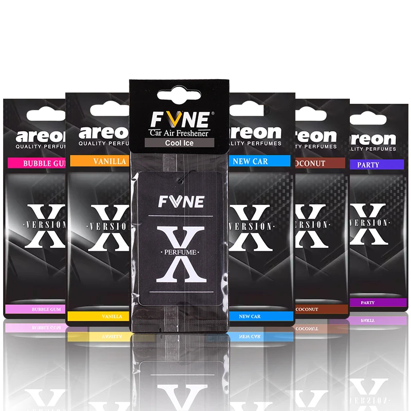 5-12PCS X Version Car Air Freshener Hanging PaperNatural Perfume Car Interior Decoration HomeBathroom Suspension Hanging Set