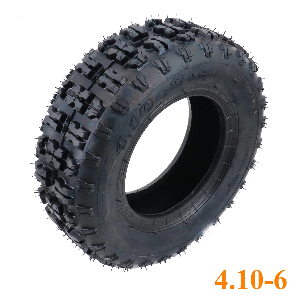 6 inch vacuum Tyre Front 4.10-6 Rear Tubeless tire For 47cc 49cc Mini Moto ATV Go Kart Quad Bike Lawn mower snow plow