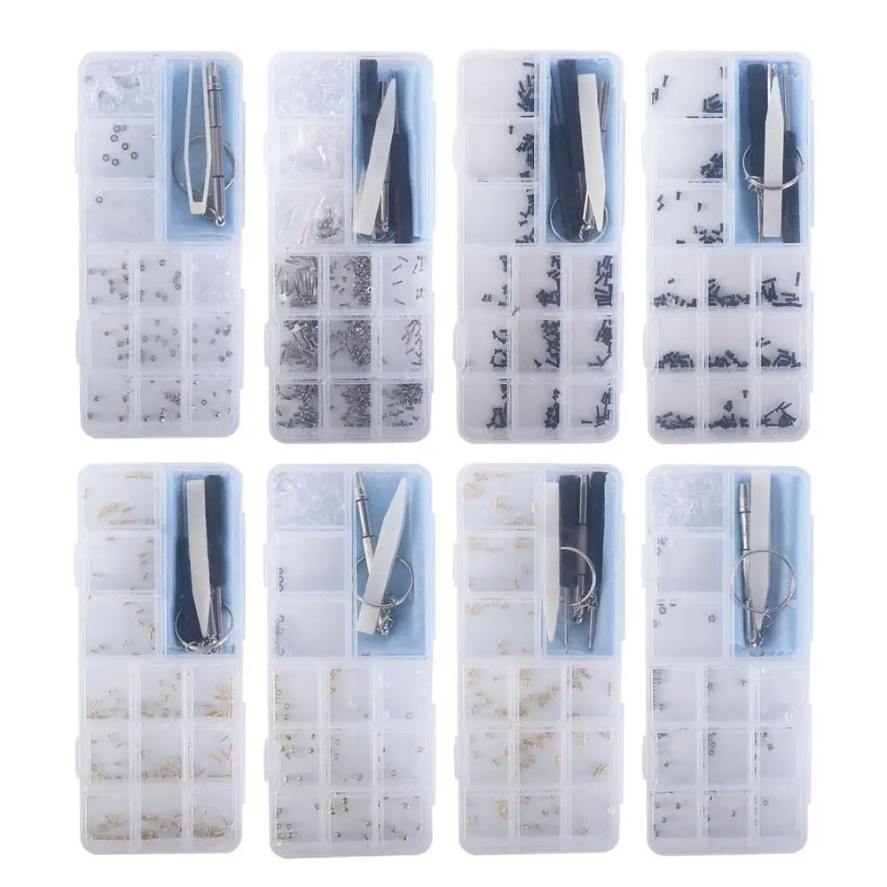 Screwdriver Assorted Kit Sun Glasses Nuts Glasses Screws Sets Glasses Screws Sunglass Repair Tool Eyeglass Nose Pads