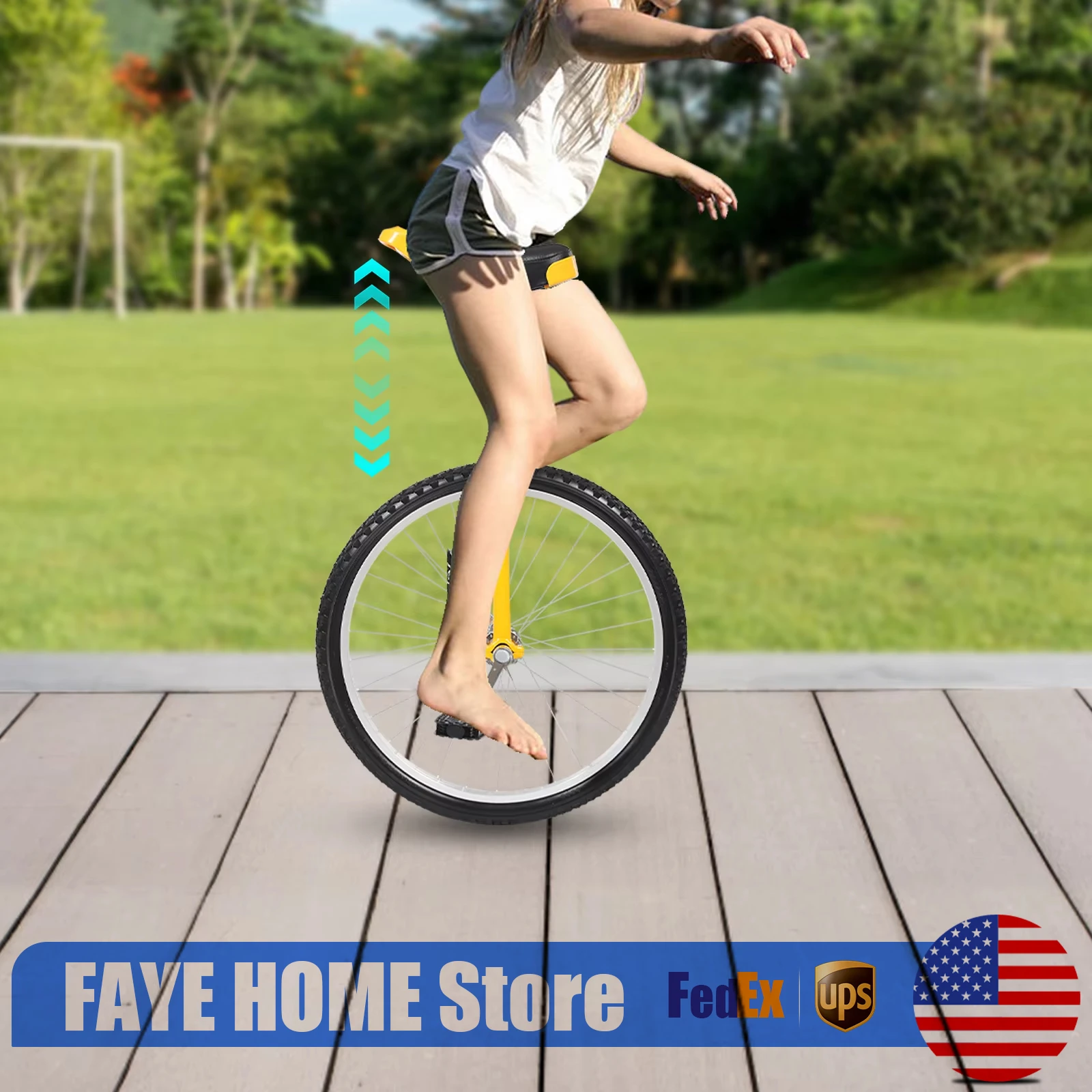

24" Unicycle Leakproof Tire Wheel Cycling Sports Fitness Exercise Health