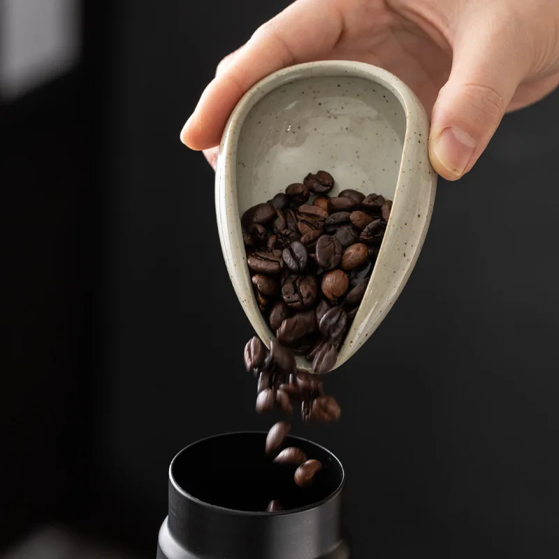 Ceramic Coffee Bean Dosing Cup Trays Coffee Bean Dispenser Home Coffee Enthusiasts Espresso Bean Accessories Gift