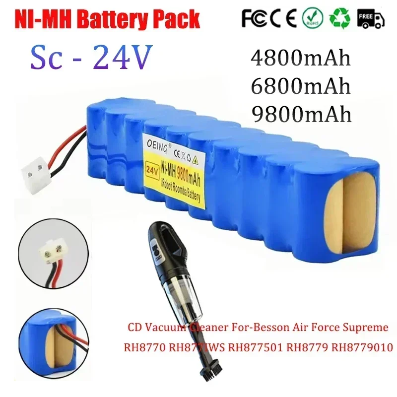 

Original Powerful 24V Cordless Vacuum Cleaner NiMH Battery Pack 9800mAh Air Force Supreme RH8770 RH8771WS RH877501RH8779 RH87790