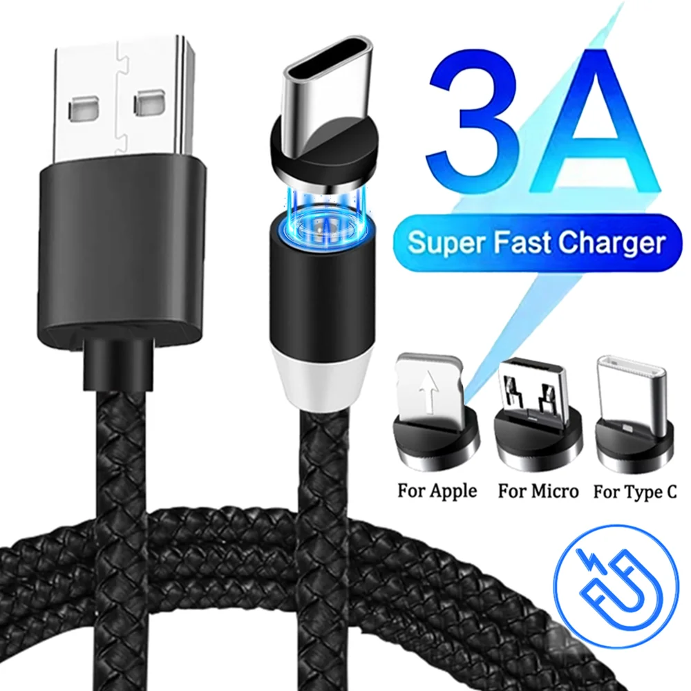 Magnetic USB Cable Fast Charging Type-C Cable Magnet Charger Data Charge Micro USB Cable Mobile Phone USB Cord for IPhone