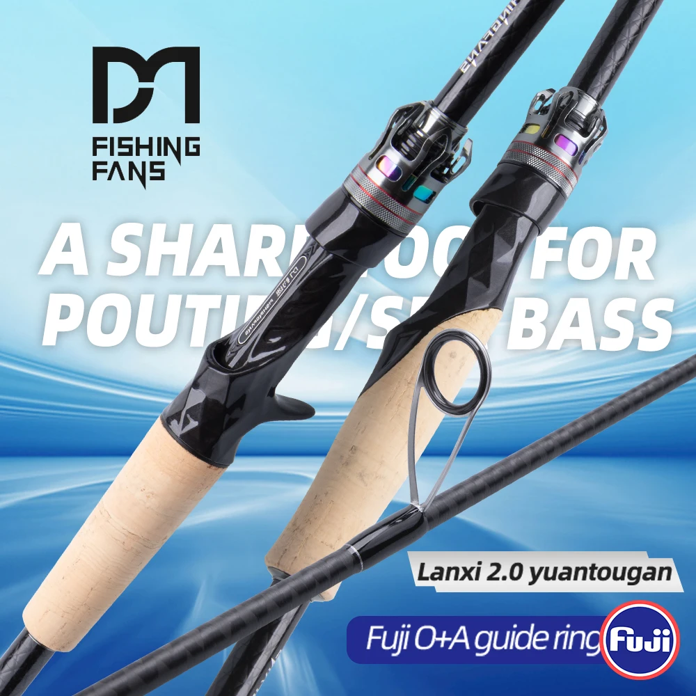 

FISHINGFANS RANCY 2.0 30+40T High Carbon Fiber M MH Fishing Rod Fuji O+ Alconite Guide AA Cork handle 10-35g fishing rod