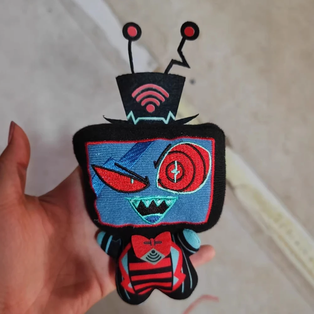 10cm Hazbin Alastor Plush Doll Pendant Mini Printed Velvet Stuffed Toys Fans Holiday Birthday Gifts Angel Plusie Toys