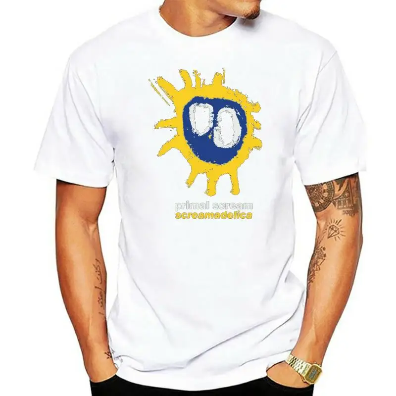 

PRIMAL SCREAM SCREAMADELICA BLACK T-Shirt THE VERVE THE STONE ROSES SUPERGRASS TEE Shirt Fashion Cool