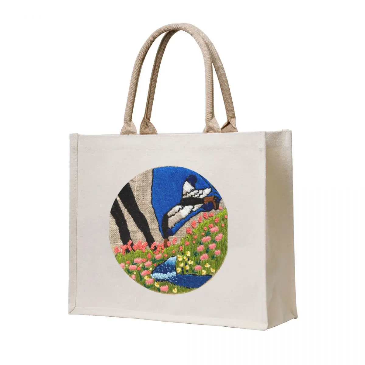 

Howl&x27;s Secret Garden embroidery Classic . Tote Bag custom bags eco pack Women bags Women's handbag