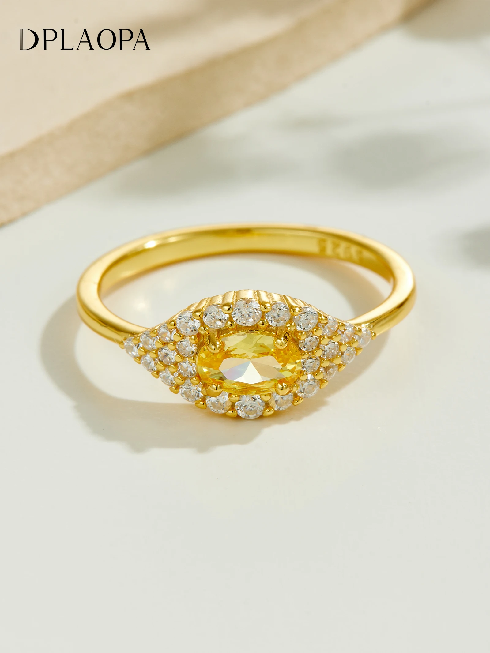 

DPLAOPA Women 925 Sterling Silver Colorful Oval Zircon Ring Devil's Eyes 2026 Luxury Party Fashion Fine Jewelry Gift