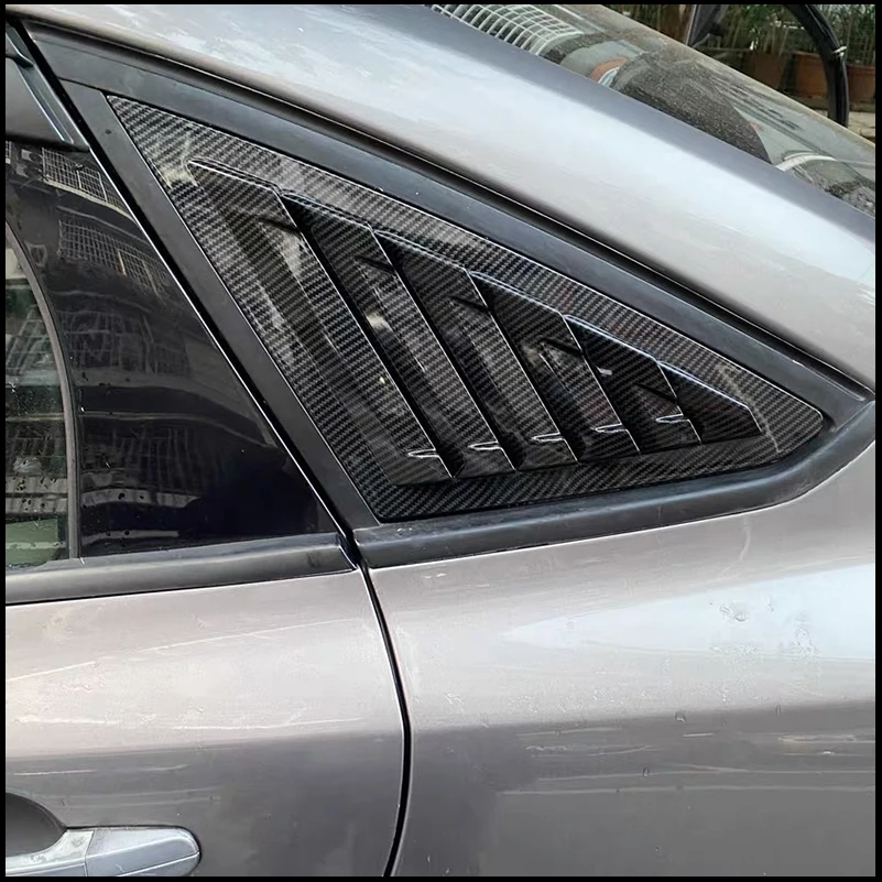 

For Ford Focus Sedan 2011-2017 Rear Window Blind Shades Louver Frame Molding Cover Sticker Trim Car Styling Auto Accessories