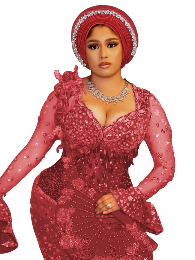 النيجيري الزفاف Geles الأفريقي Headtie السيارات Gele العمائم للنساء Aso Oke النسيج مسلم أغطية الرأس خوذة الإناث أشرطة رأس #5