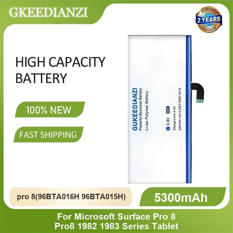 Battery For Microsoft Surface Pro 5 1796,Pro 6 1807 1809 12.3 Series G3HTA038H DYNM02 Go 1824 4415Y 2 1901 1926 4 1724