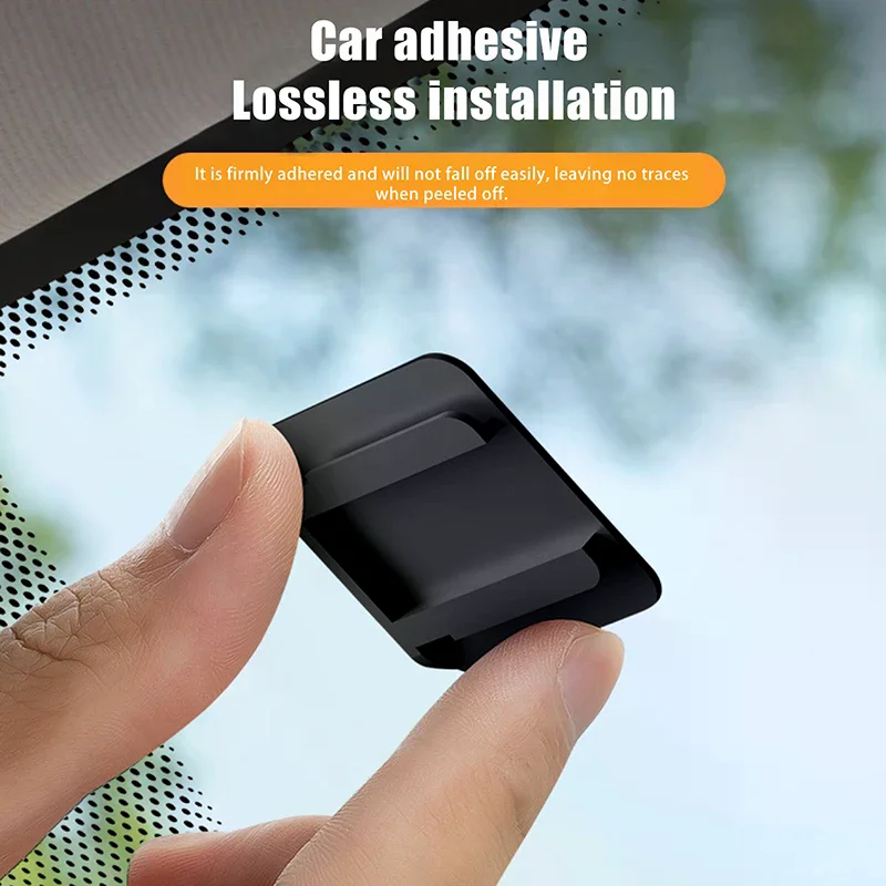 ที่ยึดบัตรผ่านค่าบริการรถยนต์แบบติดกาว ที่ยึดบัตร ETC แบบติดกาว ถอดออกได้ ติดตั้งง่าย ที่ยึดบัตรผ่านค่าบริการแบบกะทัดรัดสำหรับติดกระจกหน้ารถ