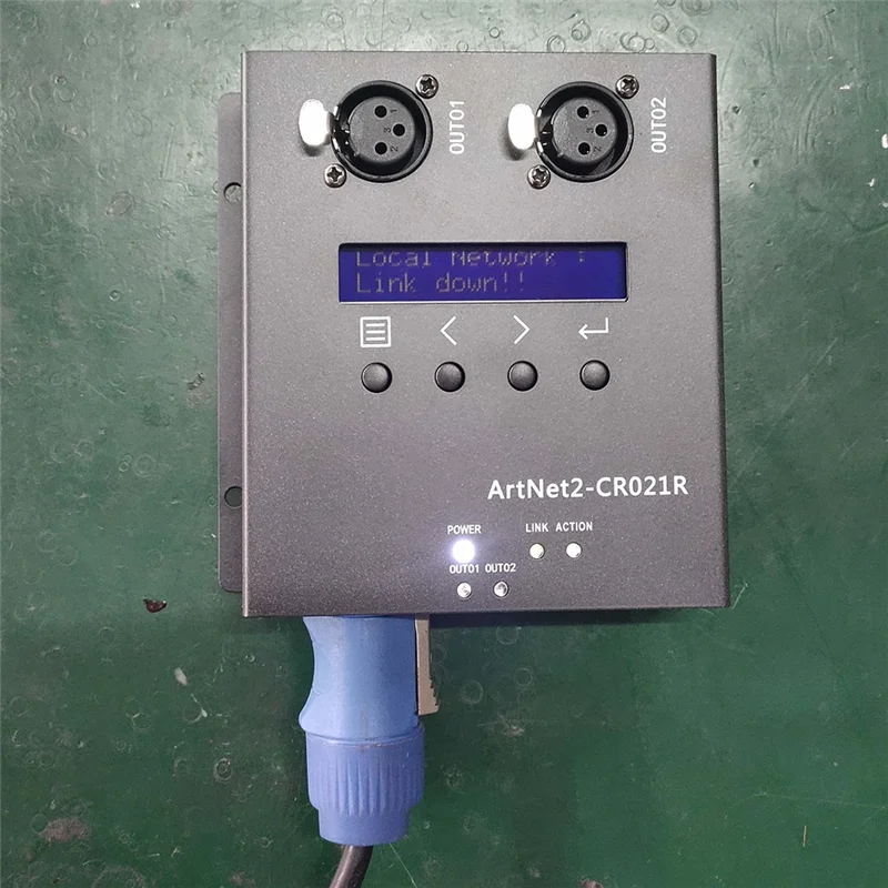 Confiable-ArtNet DMX 512 Controlador de iluminación Ethernet Interfaz 2 Caja convertidora Touch MA2 US Plug-ABDQ