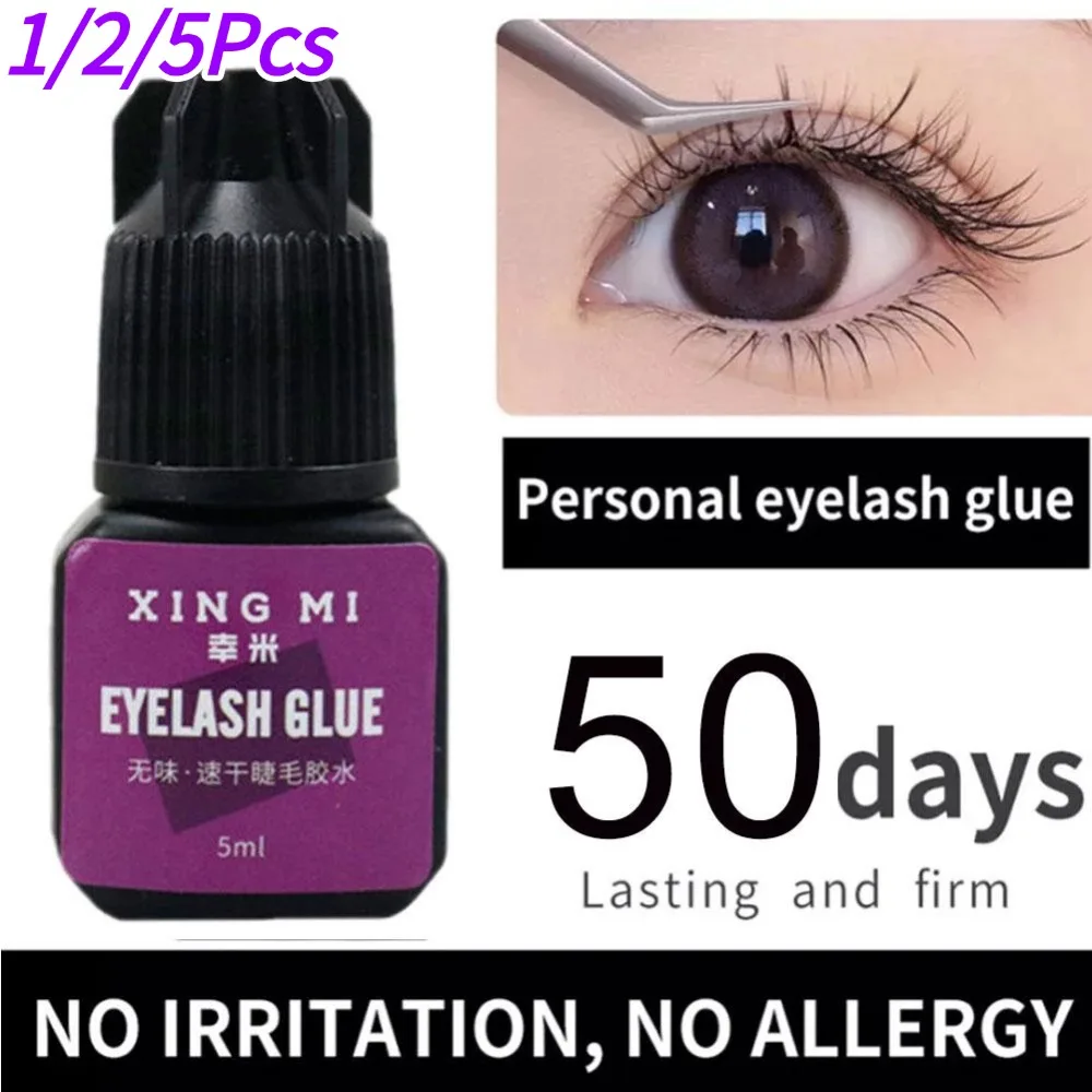 1/2/5 قطعة غراء الرموش الصناعية عديم الرائحة وغير مزعجة زراعة الرموش الصناعية متينة وثابتة رمش جل