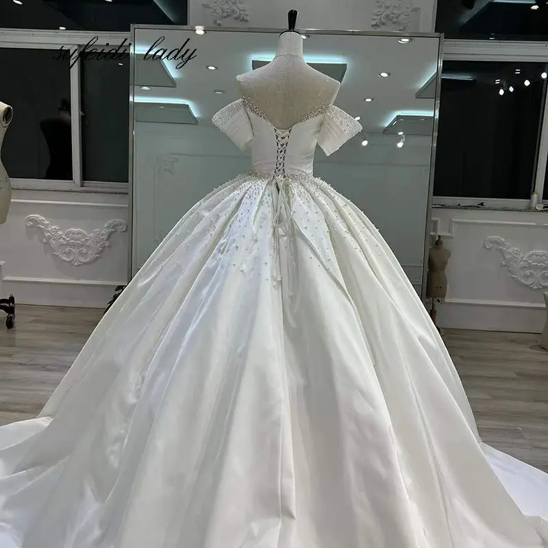 V Neck Wedding Dresses 2022 White Tea-Length A Line Lace Up Bridal Gowns Vestido De Noiva