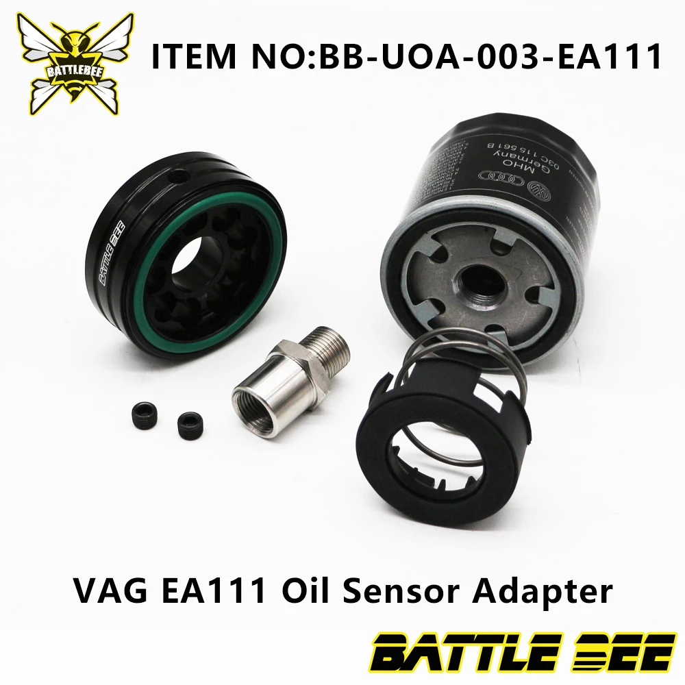 Battle bee VAG EA111 Sandwich Oil-Filter Adapter Oil temp oil pressure gauge sensor Plate for Volkswagen audi BB-UOA-003-EA111