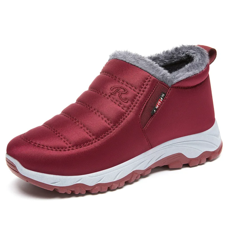 Cotton-Padded Shoes for Couple, Fleece-Lined, Thick, Warm, Snow Boots, Winter