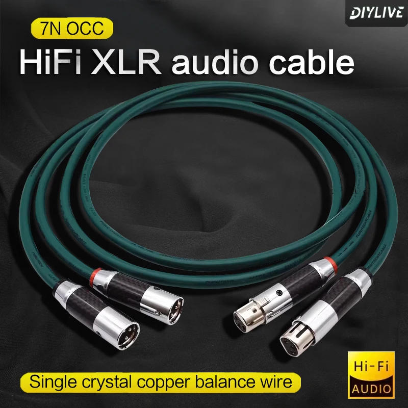 DIYLIVE hifi fever signal cable FA-220 OCC 7N single crystal copper audio microphone XLR line 3 core non head balance line