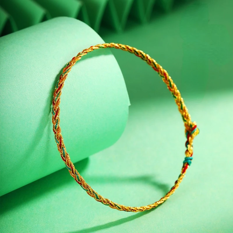 Meetvii New Ethnic Style Dragon Scale Bracelets Handwoven Colorful Lucky Rope Adjustable Bangles for Wmen Men Jewelry