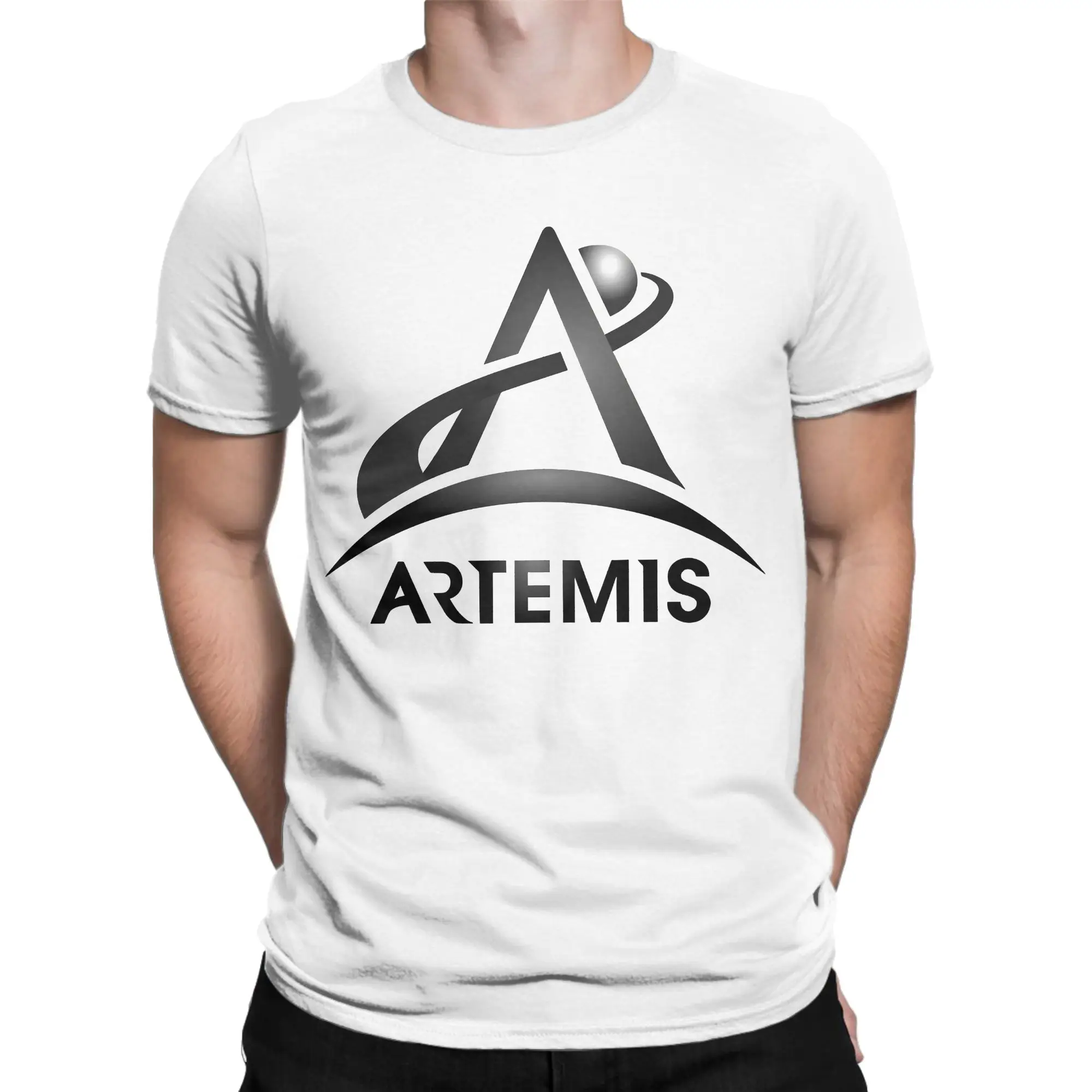 Streetwear T Shirt Summer Artemis program logo Novelty T Shirts  100 Cotton Tee Shirt for Adult Aesthetic Short Sleeve Tees