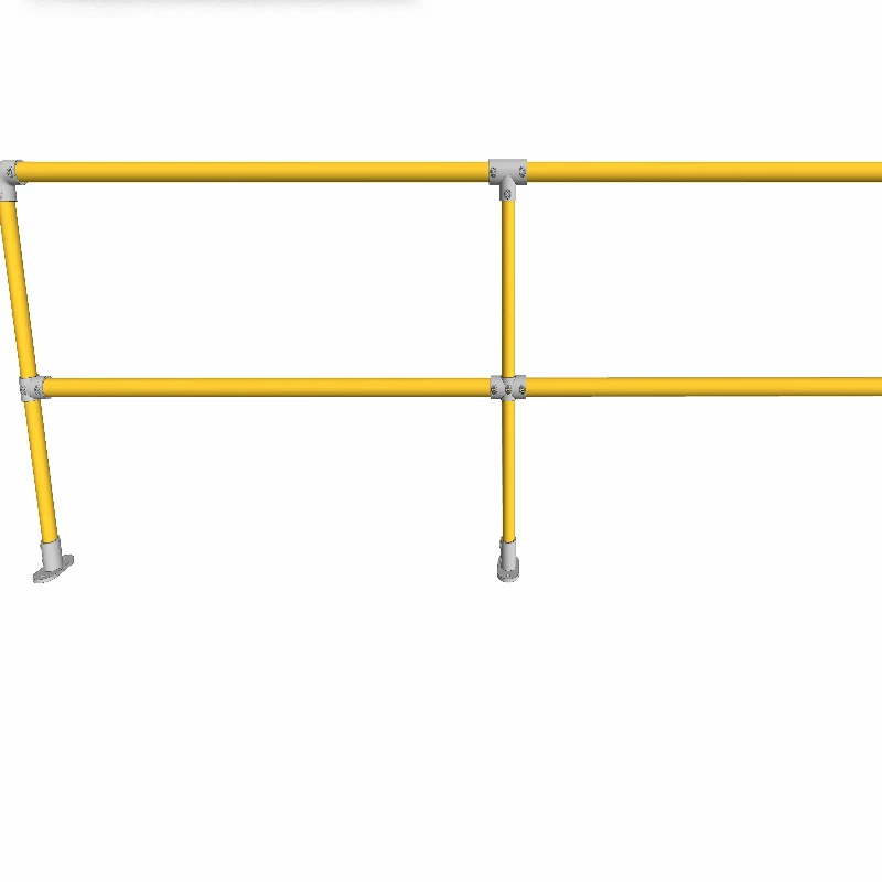 

Warehouse safety railing, personnel modular guardrail