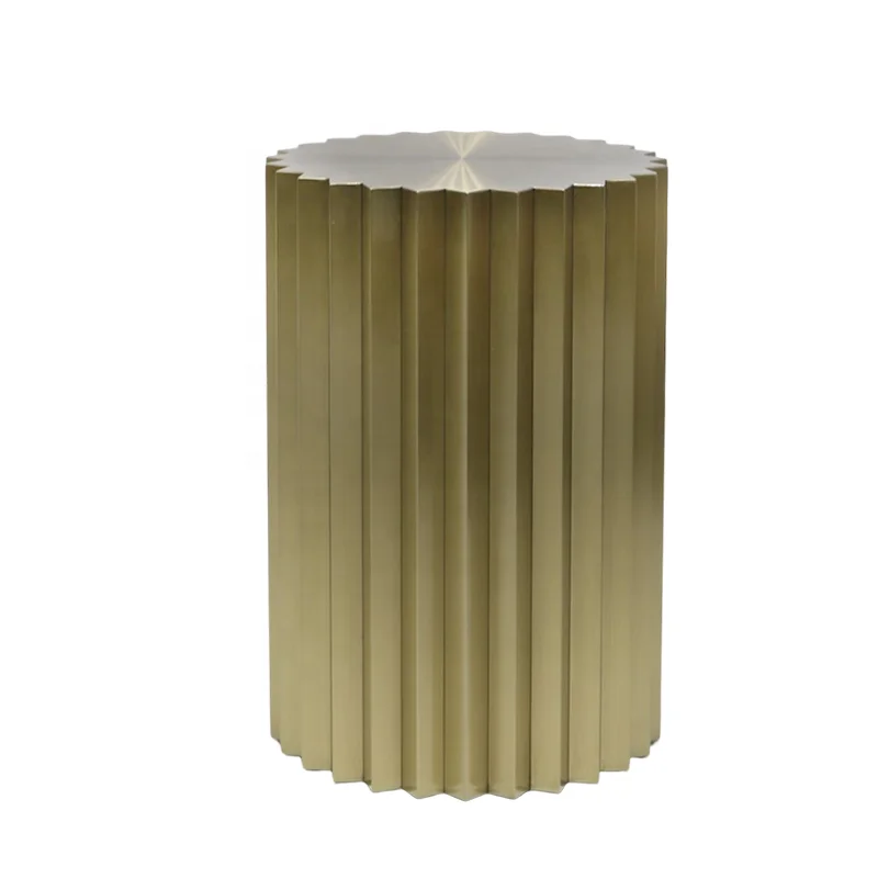 Nordic gold stainless steel coffee table with stainless steel triangle luxury modern coffee side table