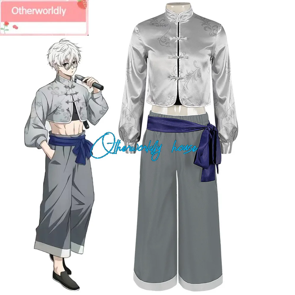 Anime BLUE LOCK Nagi Seishiro Cosplay Costume Chinese Style Kung Fu Uniform Halloween Role Play Top Pants Men Wig Full Suit