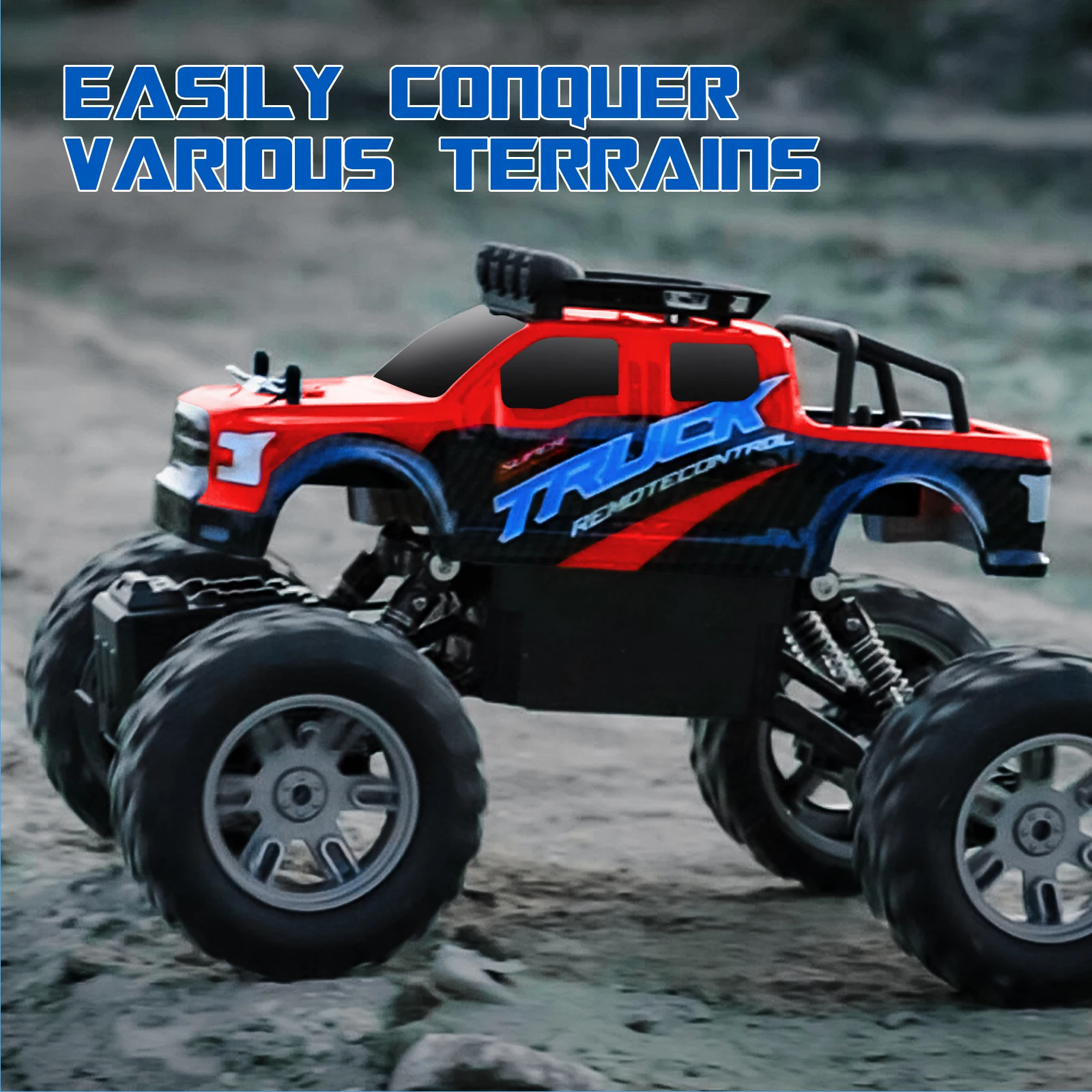 

JJRC Q178 RC Bigfoot 2,4 ГГц 4WD RC 1:16 Внедорожный монстр-трак Вездеход для скалолазания Внедорожник Светодиодные фары Игрушка в подарок