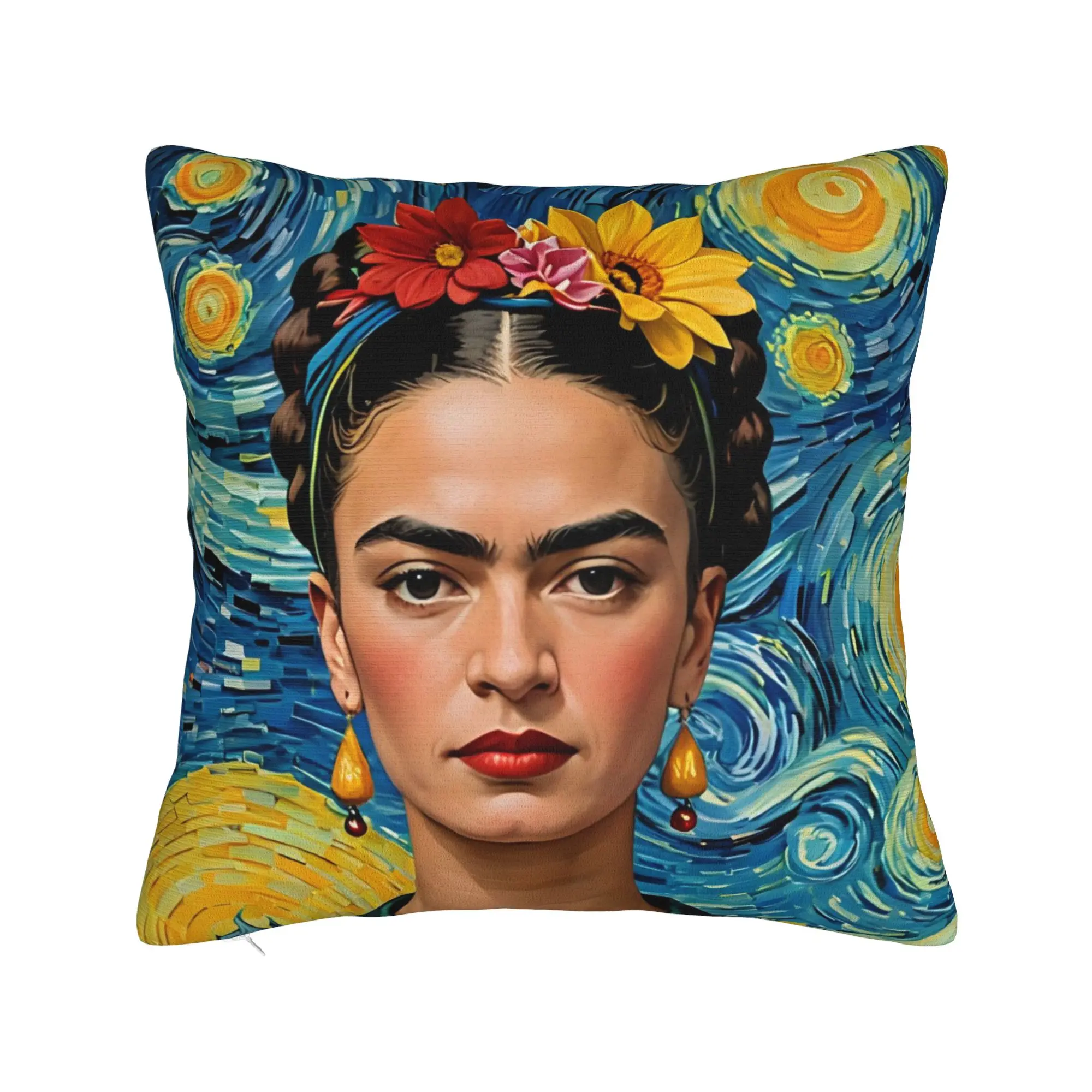 F-Fridas K-Kahlooo Pillow Case  Soft Pillow Cover Funny Pillowcases For Office Car Home Decor