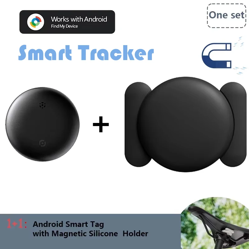 

Android AirTag с магнитным держателем, совместимым с Google Find My, водонепроницаемый противоударный смарт-трекер с защитной крышкой