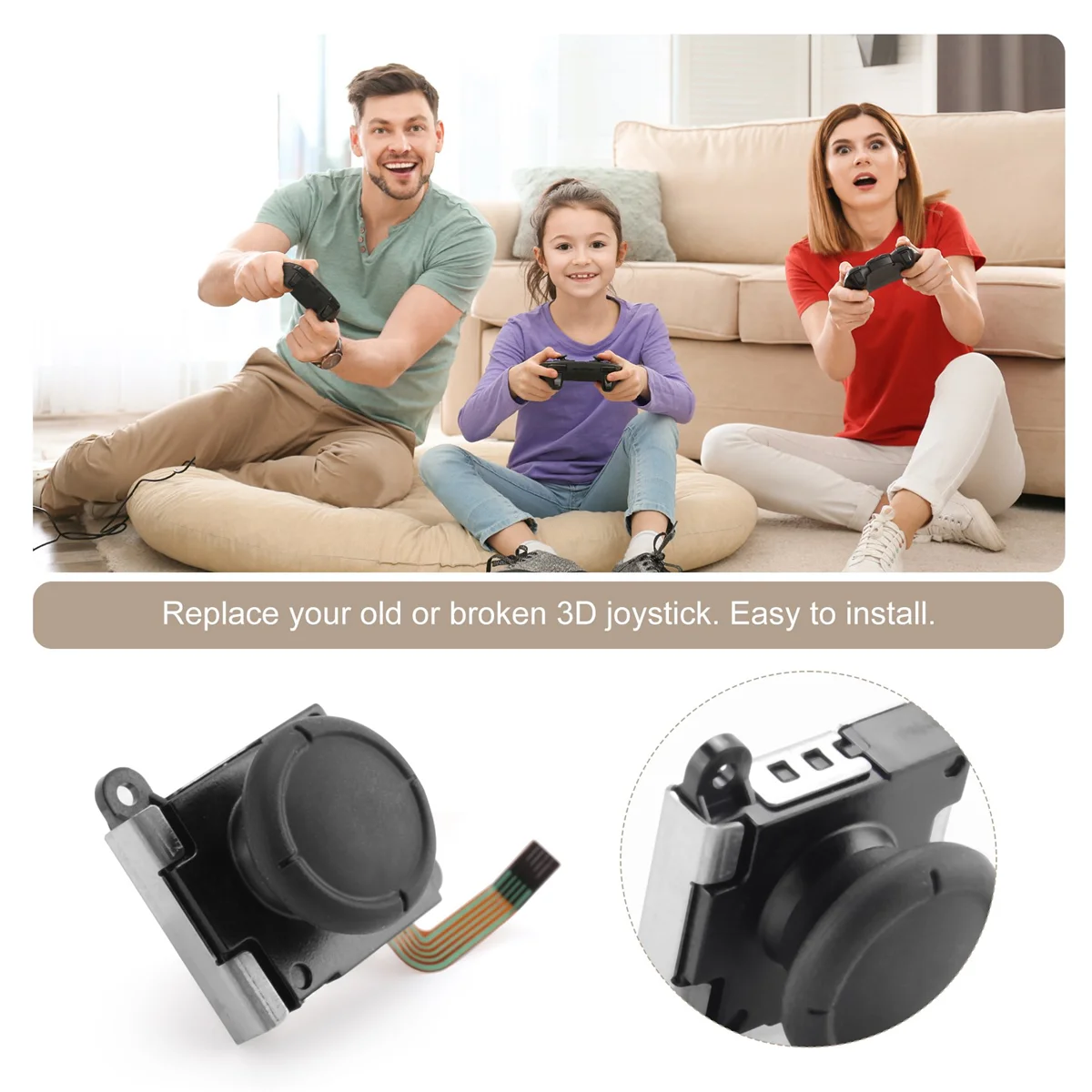 Substituição do módulo da vara do joystick analógico 3D para PS Vita PSVita 2000