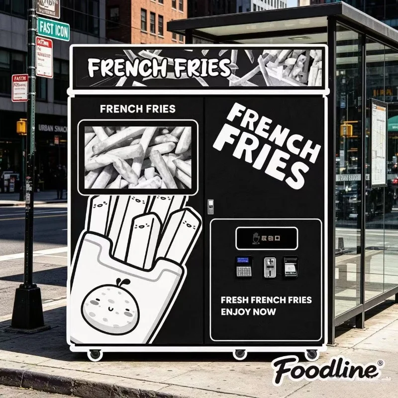 FL Self‑service French Fry Vending Machine Intelligent Heating Fried Snack Auto Vending Device For Public Retail Places