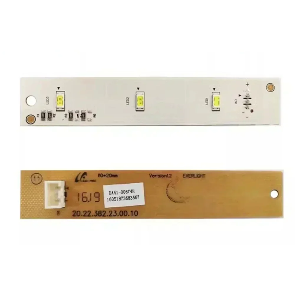 Tira de luces LED para refrigerador Samsung, repuesto Compatible DA4100674H para modelos de doble puerta RS55K4000SP y RS55K4000